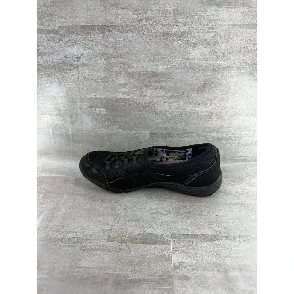Skechers Relaxed Fit Memory Foam Black Bungee Slip On Shoes 23030TX Women Sz 8.5